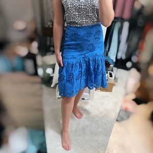 LOFT | eyelet midi skirt